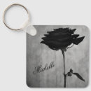 Search for beautiful white rose key rings Black and white