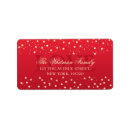 Search for red star return address labels Elegant