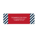 Search for red and blue wedding return address labels Stripes