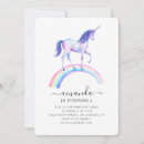 Search for watercolor unicorn invitations Purple