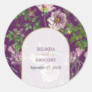 Search for gold purple wedding stickers Botanical
