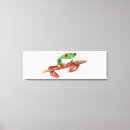 Search for tree frog canvas prints Green
