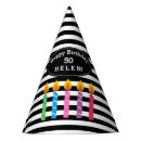 Search for black paper party hats Striped