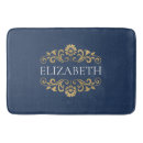 Search for navy blue gold bath mats Feminine