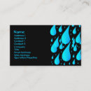 Search for rain drop business cards Blue