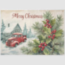 Search for red truck tissue paper Merry christmas