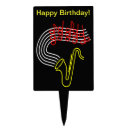Search for happy birthday cake toppers black