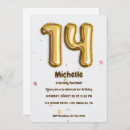 Search for 14th birthday invitations Gold