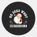 Search for funny reading stickers He sees what