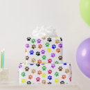 Search for dog paw print wrapping paper Rainbow