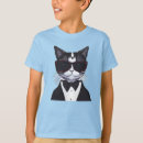 Search for tuxedo kids tshirts Black and white cat