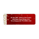 Search for red snowflake return address labels Red and gold