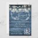 Search for light blue bridal shower invitations Rustic
