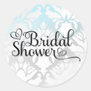 Search for damask bridal shower stickers Aqua