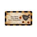 Search for crow return address labels Autumn