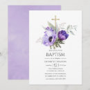 Search for lilac christening invitations Floral