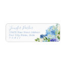 Search for blue hydrangea return address labels Rustic