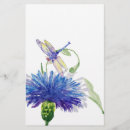 Search for dragonfly stationery paper Watercolor