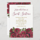Search for red gold sweet 16 invitations Flowers