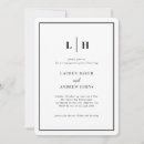 Search for monogram engagement party invitations Classic
