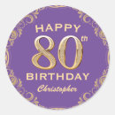 Search for purple and gold glitter stickers Birthday party
