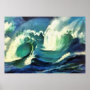 Search for crashing wave art Blue