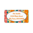 Search for dots and stripes return address labels Modern