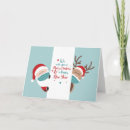 Search for red white and blue christmas cards Santa