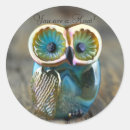 Search for whimsical owl stickers Blue