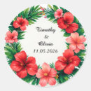 Search for tropical floral design stickers Hibiscus