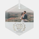 Search for 10th wedding anniversary christmas tree decorations 10 year