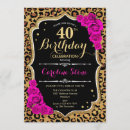 Search for animal 40th birthday invitations Womans