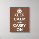 Search for keep calm canvas prints White