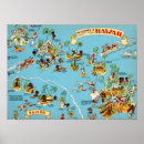Search for hawaii map posters Kauai