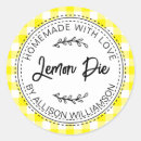 Search for yellow lemon stickers Made with love