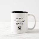 Search for home is where the cat mugs Cute