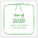 Search for green graduation stickers School colours