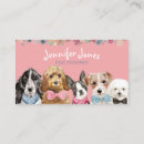 Search for pet grooming business cards Pink
