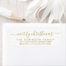 Search for elegant gold return address labels Calligraphy script