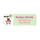 Search for girl monkey return address labels Birthday