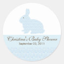 Search for rabbit baby shower stickers Blue
