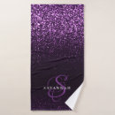 Search for purple bath towels Monogrammed