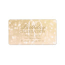 Search for bokeh lights return address labels Gold