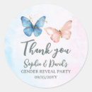Search for baby reveal party stickers Thank you