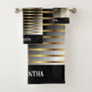 Search for black and white striped with gold bathroom accessories Geometric