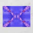 Search for fractal pattern postcards Blue
