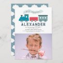 Search for all aboard the train birthday invitations For kids