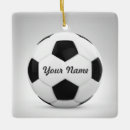 Search for boys soccer christmas tree decorations Name customised athlete