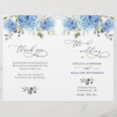 Search for hydrangea wedding programs Folded