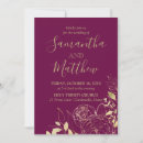 Search for fuchsia and gold wedding invitations Elegant